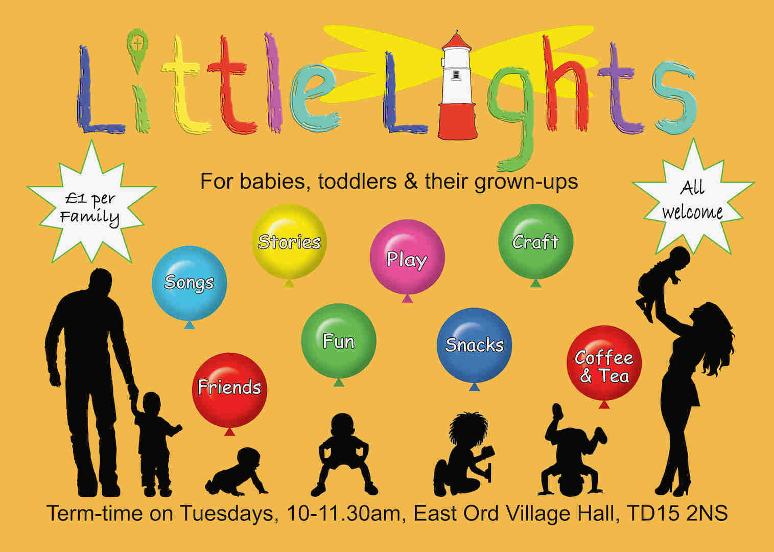 Little Lights Baby & Toddler group, Berwick Upon Tweed, East Ord Village Hall, TD15 2NS